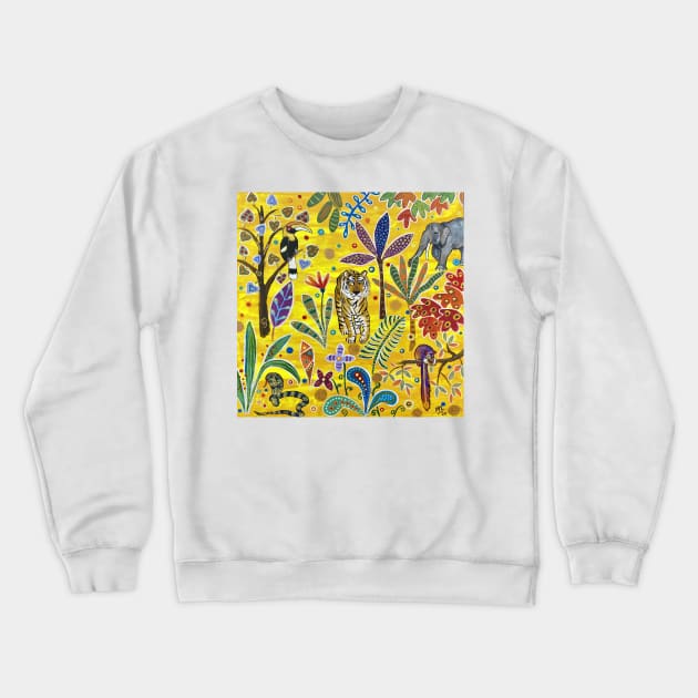 Tiger in the jungle Crewneck Sweatshirt by MagaliModoux